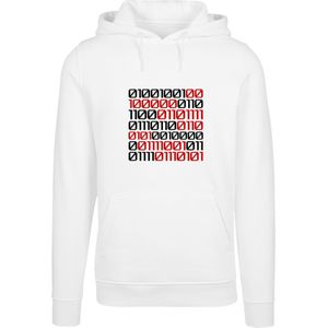 F4NT4STIC Sweatshirt 'I Love You 01001001 Binary Code Valentinstag'  rood / zwart / wit