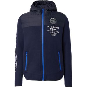 CAMP DAVID Gebreid vest  blauw / wit