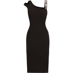 JIORO Gebreide jurk 'ESSENTIALS'  zwart