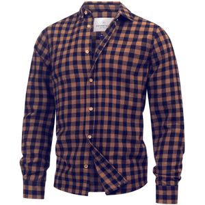 Kronstadt Overhemd 'Johan'  blauw / bruin / zwart