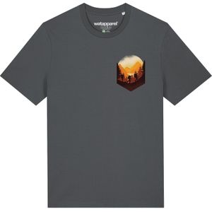Watapparel Shirt ' Hiking in the mountains '  antraciet / gemengde kleuren