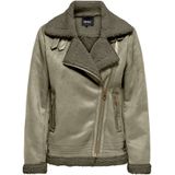 Only - ONLNEWDIANA AVIATOR JACKET - Imitatieleren Jack - Mermaid