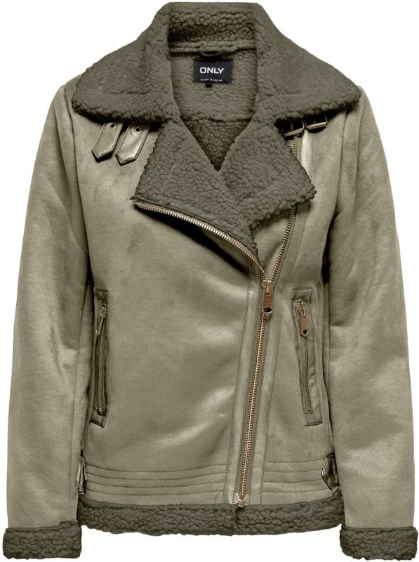 Only - ONLNEWDIANA AVIATOR JACKET - Imitatieleren Jack - Mermaid