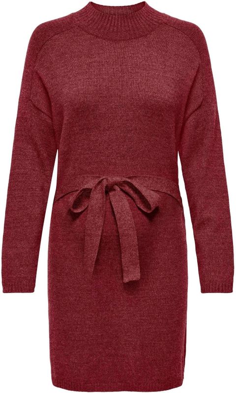 Olmleva - Lange Jurk - Gebreide Jurk - Hoge Hals - Lange Mouwen