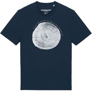 Watapparel Shirt 'Baumscheibe'  donkerblauw / grijs