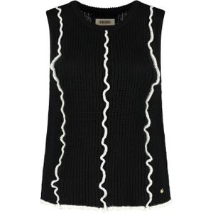 Shiwi Gebreide top 'Harley'  zwart / wit