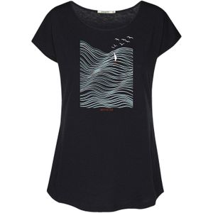 GREENBOMB Shirt ' Nature High Sea'  lichtblauw / rood / zwart / wit