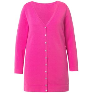 Ulla Popken Gebreid vest  magenta