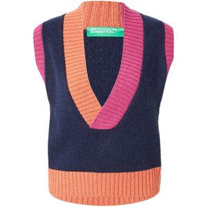 UNITED COLORS OF BENETTON Trui  donkerblauw / oranje / lichtroze