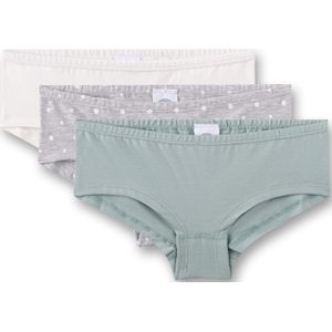 Sanetta Onderbroek  grijs gemêleerd / pastelgroen / wit