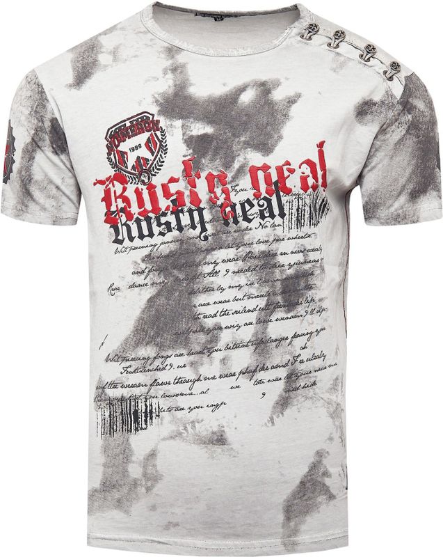 Rusty Neal - T-shirt - Zwart - 100% Katoen - Normale Pasvorm