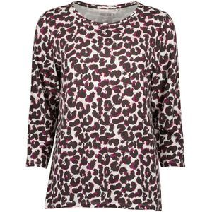 BLUE SEVEN Shirt  pastelroze / wijnrood / zwart / wit