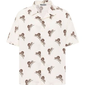 Dandalo Overhemd  ecru / chocoladebruin