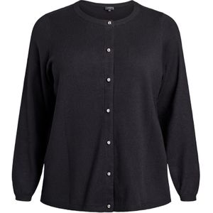 Zizzi Gebreid vest 'Ella'  zwart