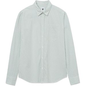 WOOD WOOD Overhemd 'Day'  cyaan blauw / wit