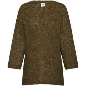 ICHI Trui 'Ines'  olijfgroen