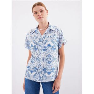 Bigdart Blouse  blauw denim / wit