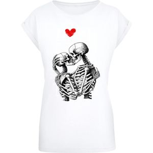 F4NT4STIC Shirt 'Love Is All You Need'  rood / zwart / wit