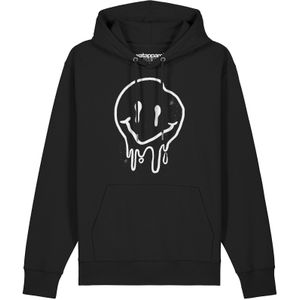 Watapparel Sweatshirt ' Smiley '  zwart / wit