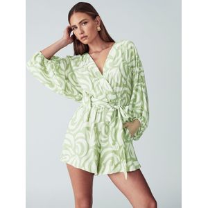 St MRLO Jumpsuit 'Maya'  lichtgroen / wit