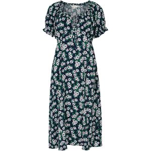 Apricot Jurk  navy / donkergroen / wit