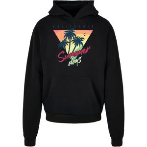F4NT4STIC Sweatshirt 'California Palmen Retro'  neongeel / lichtoranje / donkerrood / zwart