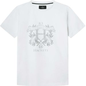 Hackett London - HK5000017 - T-shirt - Wit - Katoen - Korte Mouwen