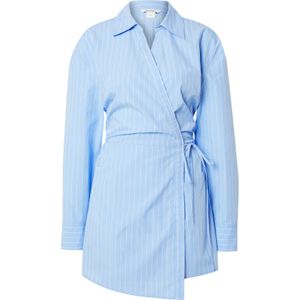 Monki Blousejurk  lichtblauw / wit