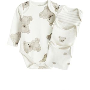 Cool Club Rompertje/body  grijs / wit