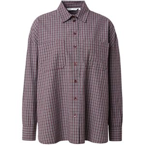 ONLY Blouse  grijs / wijnrood / wit