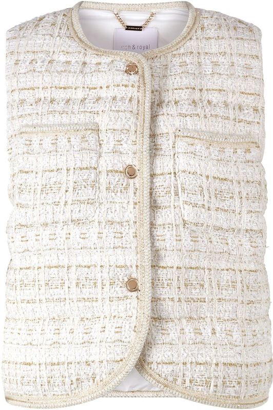 Rich & Royal - Gilet - Dames - Ronde Hals - Knoopsluiting