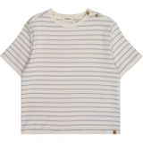 NAME IT - NMMGEO - Shirt - Opaal/Wit - Ronde Hals - Kwartmouw