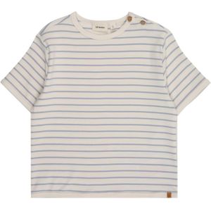 NAME IT - NMMGEO - Shirt - Opaal/Wit - Ronde Hals - Kwartmouw