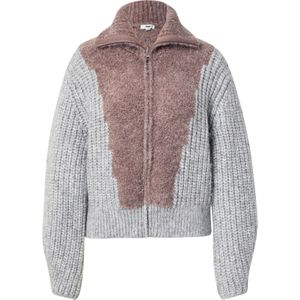 Mavi Gebreid vest  grijs gemêleerd / rosé