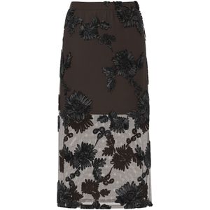 PIECES Rok 'PCOFFIA HW'  bruin / zwart