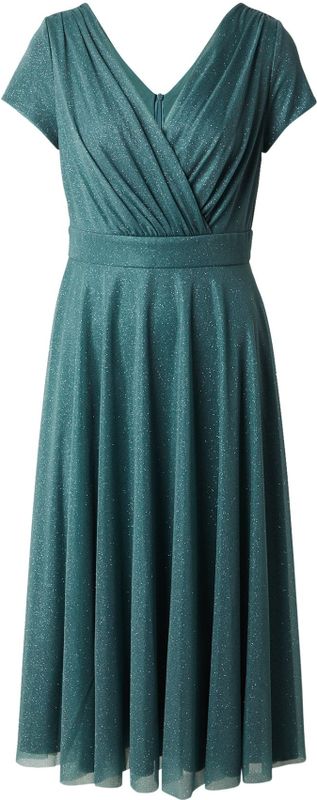 Cocktailjurk - Effen - Glitterend - Gladde Stof - 3/4 Lengte