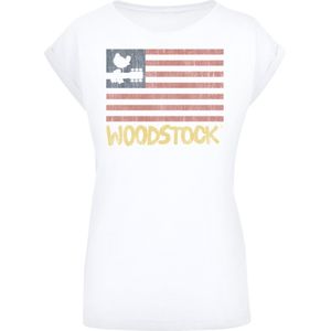 F4NT4STIC Shirt 'Woodstock'  marine / curry / donkerrood / wit