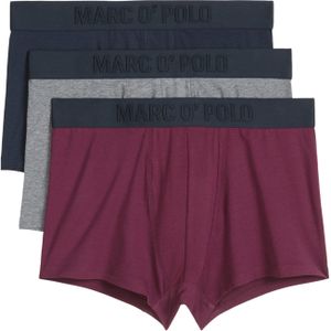 Marc O'Polo Boxershorts ' Trunk Essentials '  donkerblauw / grijs gemêleerd / bordeaux