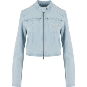 Karl Kani Tussenjas  lichtblauw / wit