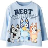 NAME IT Shirt 'NMMODIN BLUEY'  blauw / lichtblauw / oranje