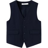Gilet - Regular Fit - Geweven Stof - Knoopsluiting - Sierzakken