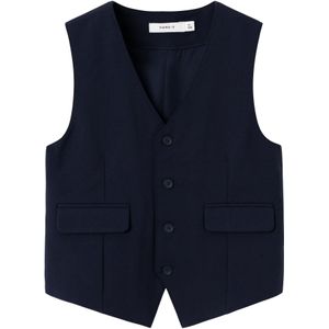 Gilet - Regular Fit - Geweven Stof - Knoopsluiting - Sierzakken