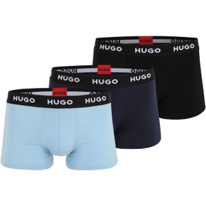 HUGO Boxershorts  nachtblauw / lichtblauw / zwart / wit