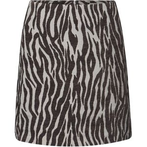 Street One Dames Zebra jacquard rok in Bruin, in size: 32