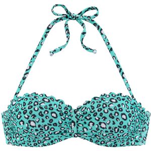 LASCANA Bikinitop  mintgroen / zwart / wit
