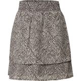 Street One Dames Gedessineerde chiffon rok in Bruin, in size: 32