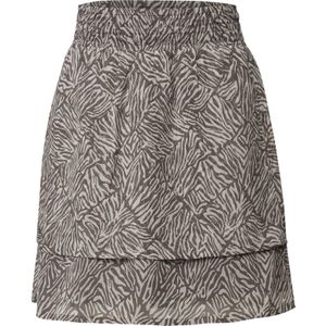 Street One Dames Gedessineerde chiffon rok in Bruin, in size: 32
