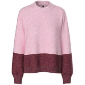 Pcivy - Gebreide Trui - Regular-fit - Ronde Hals - Lange Mouwen - Colourblock Knit