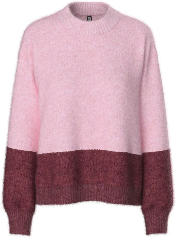 Pcivy - Gebreide Trui - Regular-fit - Ronde Hals - Lange Mouwen - Colourblock Knit