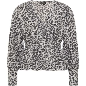 faina Blouse  grijs / wit